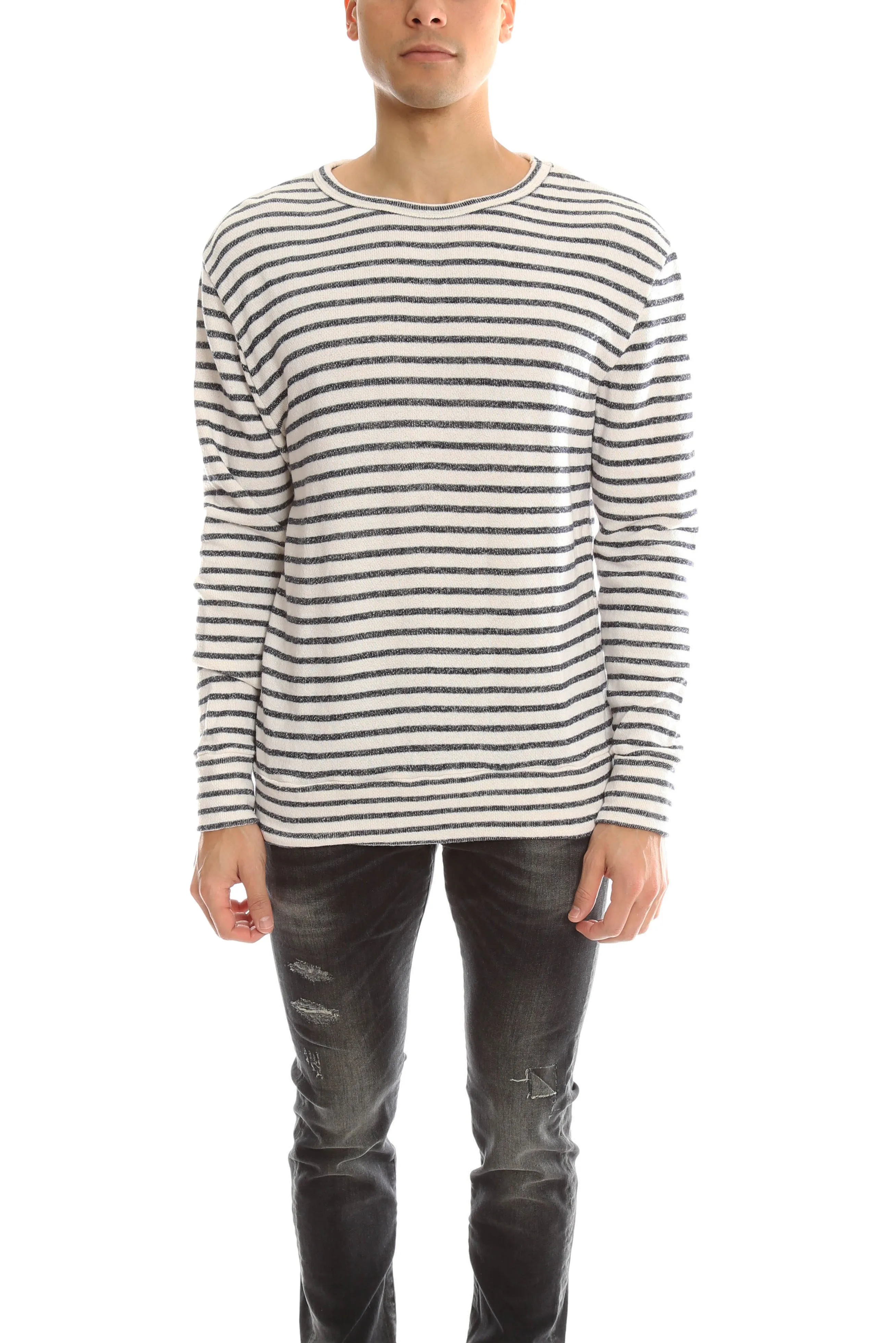 V::Room Gauze LS Fleece Boarder sold by Blue & Cream