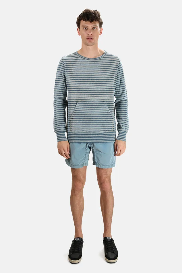 Remi Relief Indigo Border Crewneck sold by Blue & Cream product image thumbnail 4