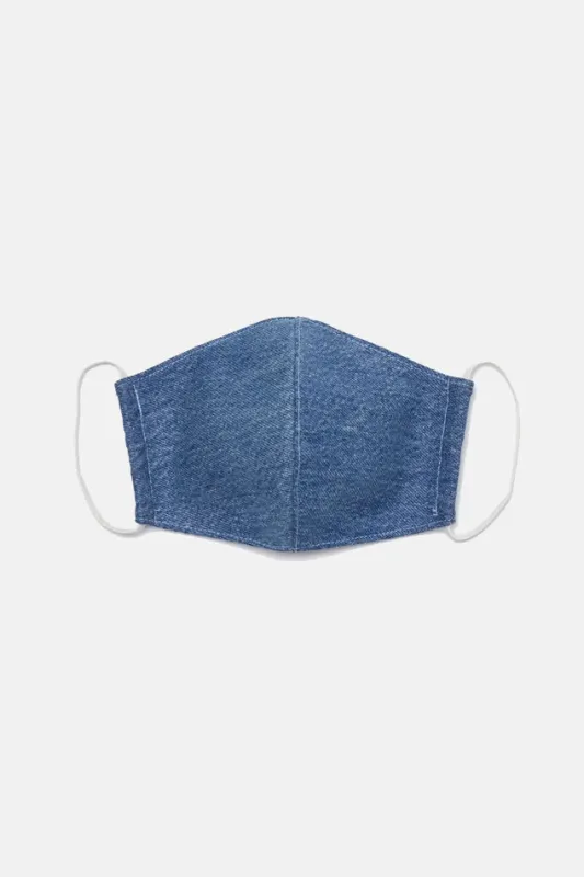 Upcycled Denim Mask Indigo sold by Blue & Cream