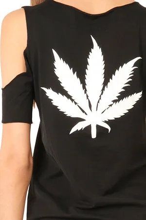 Cut Out Leaf Top Black/White sold by Blue & Cream product image thumbnail 4