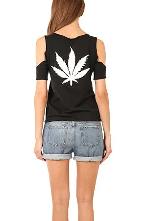 Cut Out Leaf Top Black/White sold by Blue & Cream product image thumbnail 3