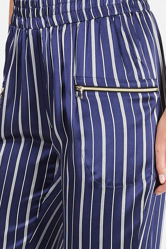 Leigh Silk Pants Navy/Ivory sold by Blue & Cream product image thumbnail 4