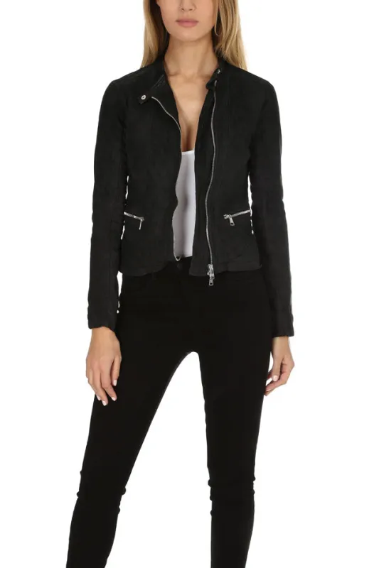 Giorgio Brato Suede Moto Jacket sold by Blue & Cream