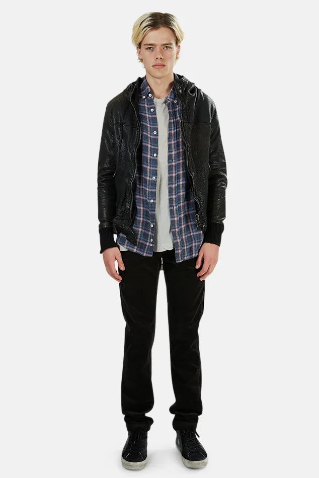 Giorgio Brato Leather Hooded Bomber sold by Blue & Cream product image thumbnail 5