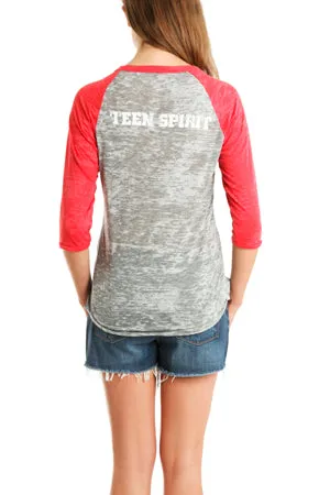 x Gianni "Teen Spirit" Baseball Tee Red sold by Blue & Cream product image thumbnail 3