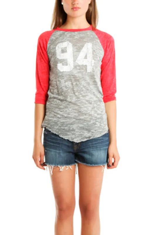 x Gianni "Teen Spirit" Baseball Tee Red sold by Blue & Cream