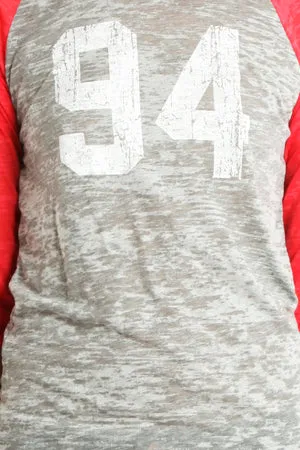 x Gianni "Teen Spirit" Baseball Tee Red sold by Blue & Cream product image thumbnail 4