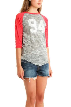 x Gianni "Teen Spirit" Baseball Tee Red sold by Blue & Cream product image thumbnail 2