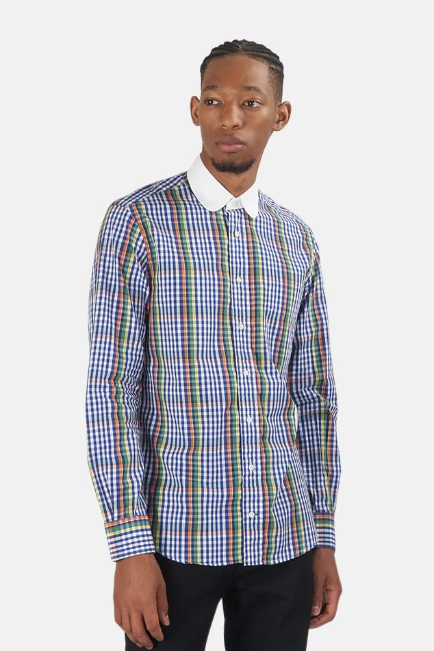 Plaid Key Collar Shirt Blue sold by Blue & Cream product image thumbnail 2