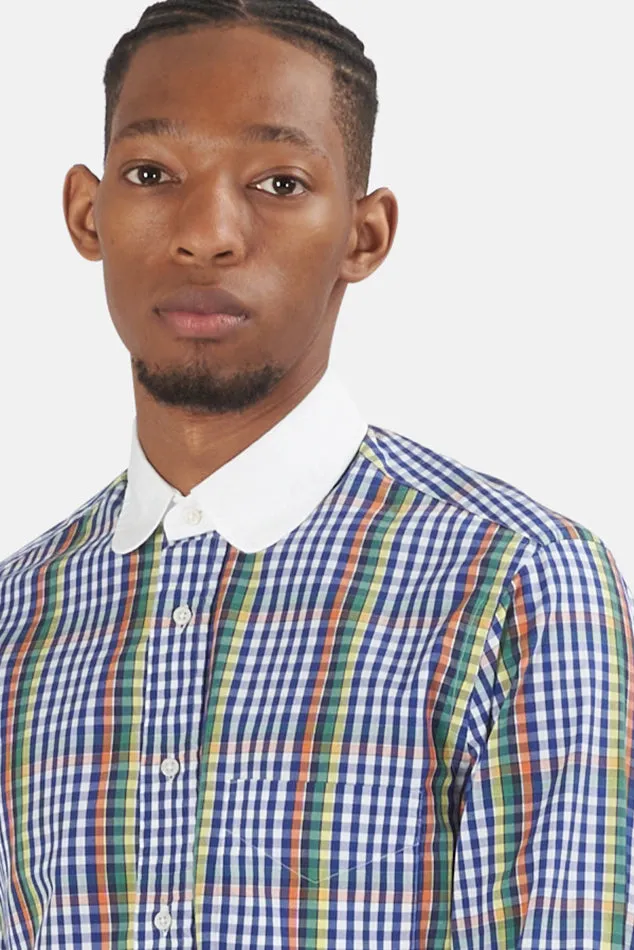 Plaid Key Collar Shirt Blue sold by Blue & Cream product image thumbnail 4