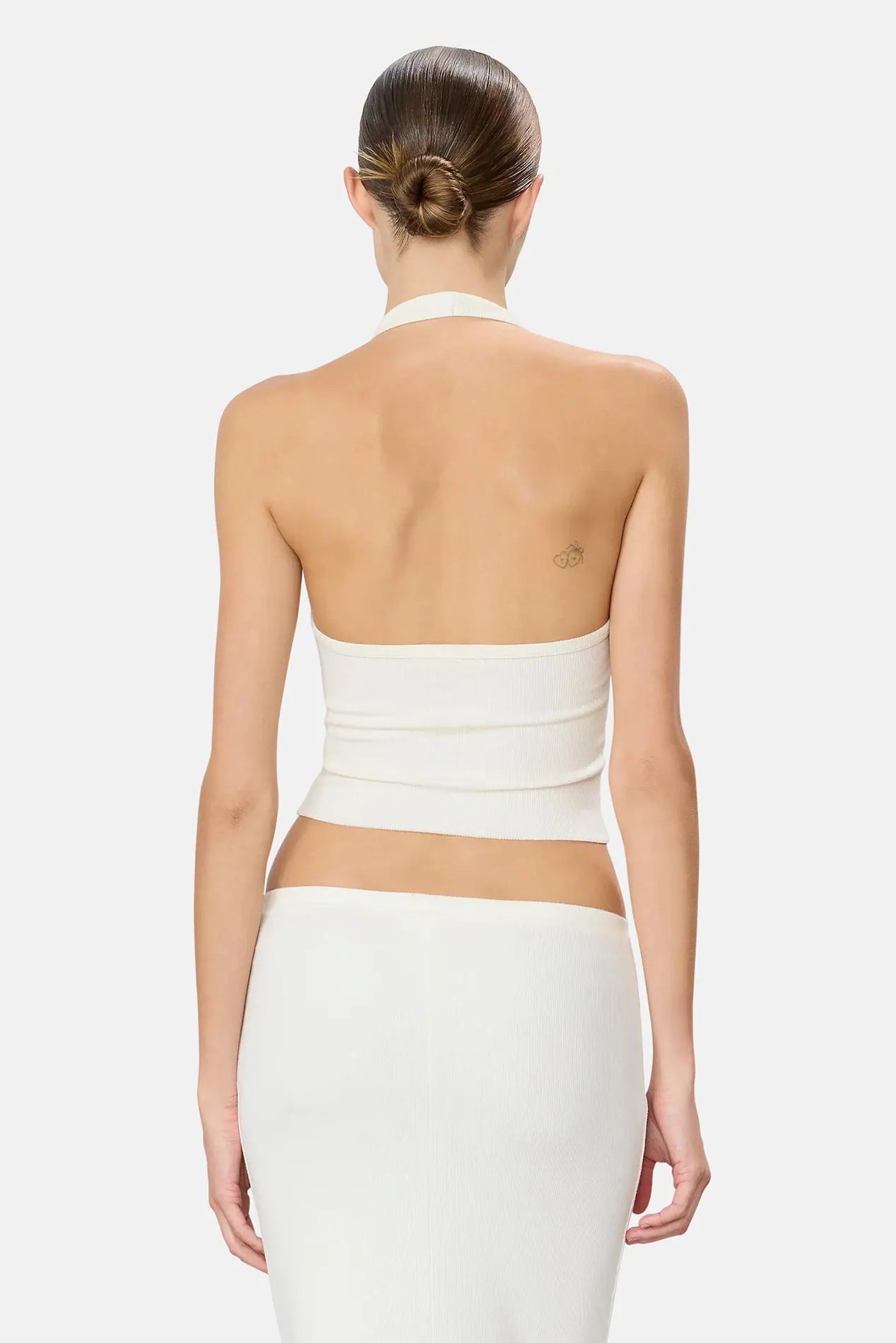 Cropped Halter Top Cream sold by Blue & Cream product image thumbnail 2