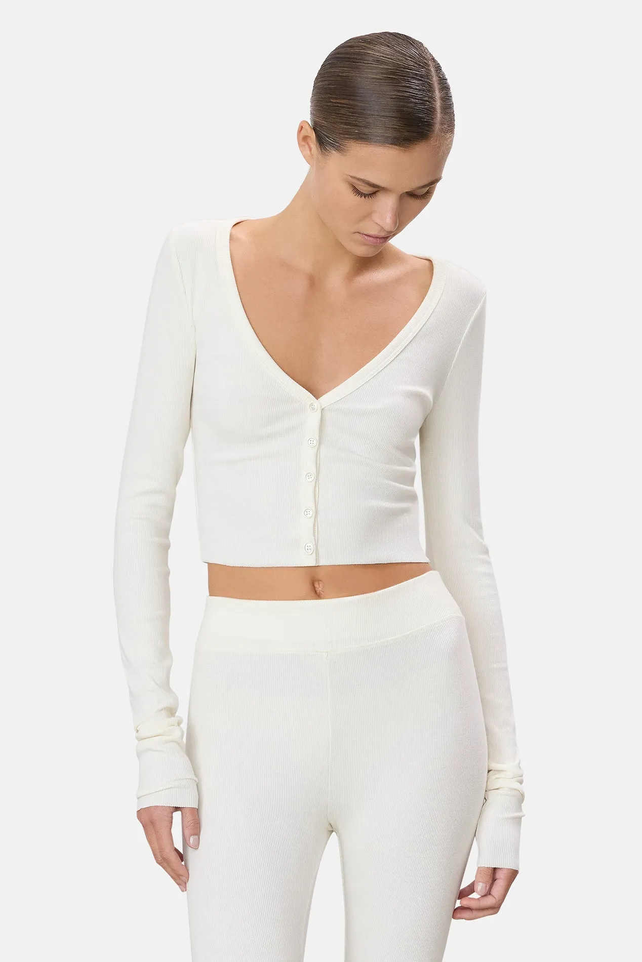 Cropped Cardigan Cream sold by Blue & Cream