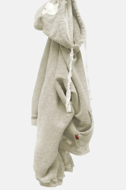 BASICGOODNESS Light-Terry/Fluff Hoodie - Heatheryumm Oats sold by Blue & Cream