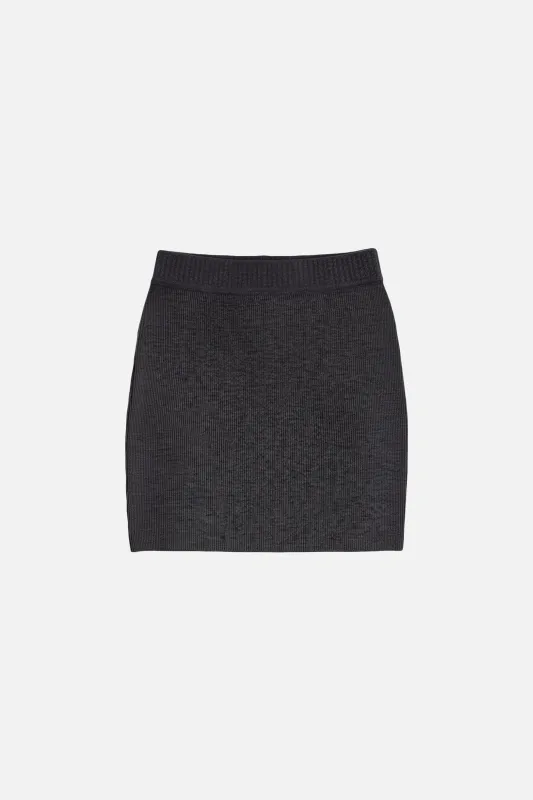 Jane Cashmere Mini Skirt Charcoal sold by Blue & Cream