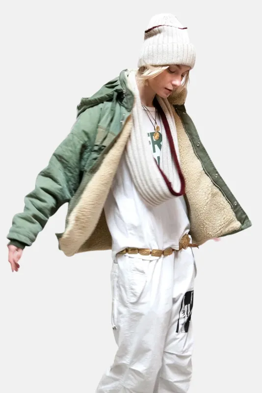 Artistswanted RTU/Bags Supervintage Sherpa Zip Hood Jacket - RTU Surplus/Tent made by freecity