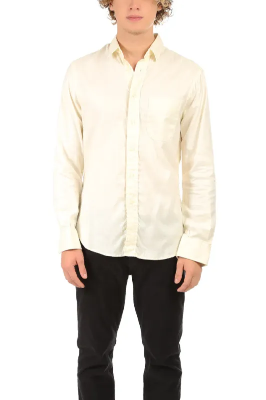 Pique Button Down Ivory sold by Blue & Cream