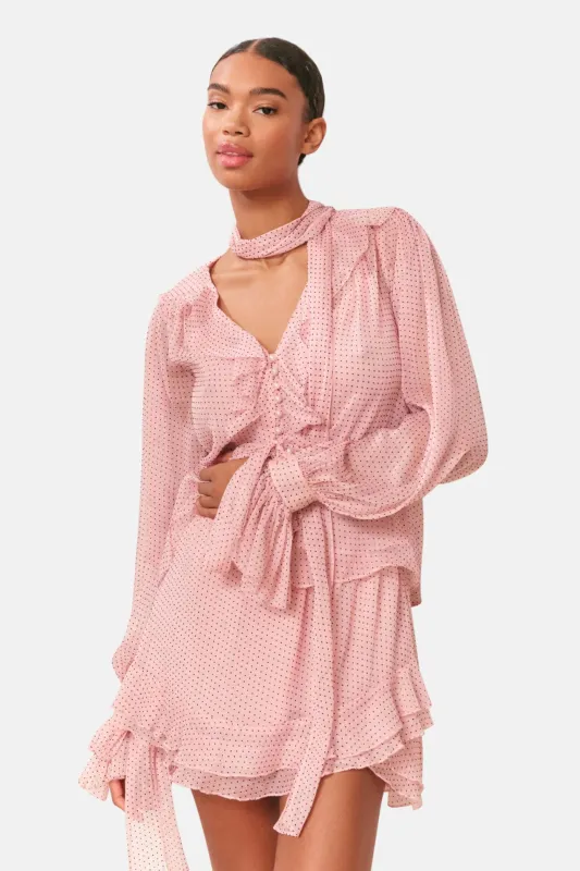 Renza Skirt Pink Nude made by LoveShackFancy