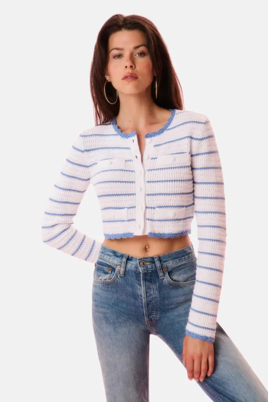 Lamiya Striped Crochet Cardigan Maritime Stripes sold by Blue & Cream