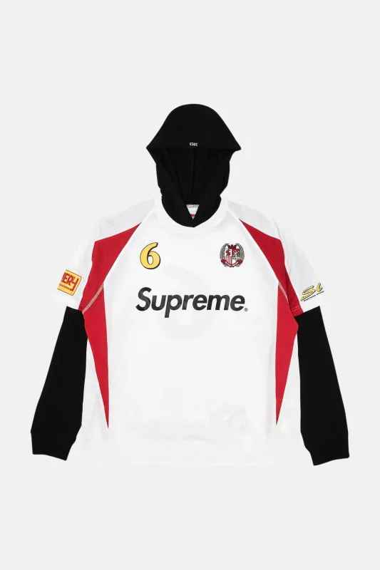 Supreme Hooded Soccer Jersey White sold by Blue & Cream