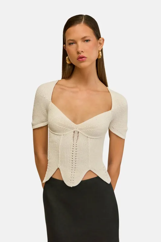 Eliza Top Off White sold by Blue & Cream