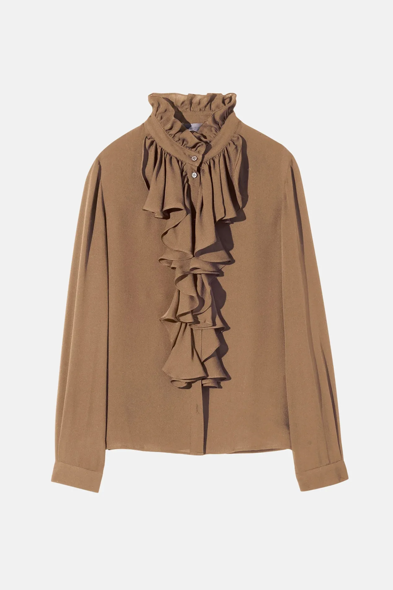 Lily Silk Blouse Cognac sold by Blue & Cream