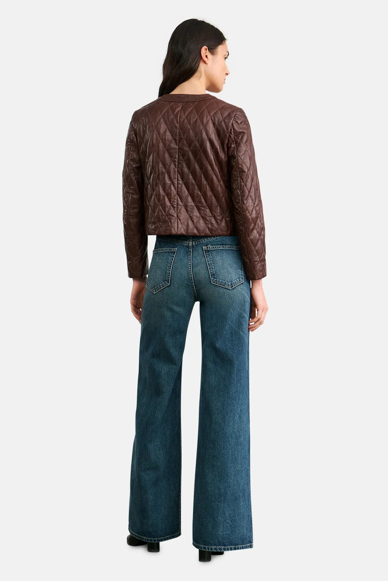 Amy Leather Jacket Bordeaux sold by Blue & Cream product image thumbnail 4