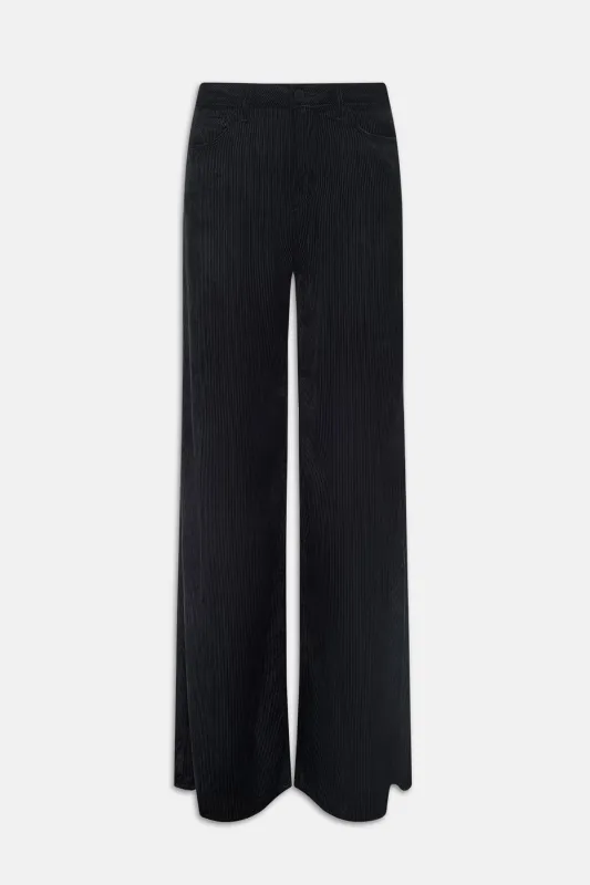 Quincy Wide-Leg Corduroy Pant Black sold by Blue & Cream