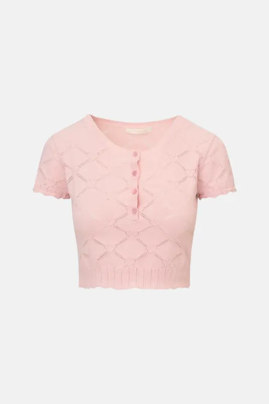 Lilifred Top Velour Pink made by LoveShackFancy