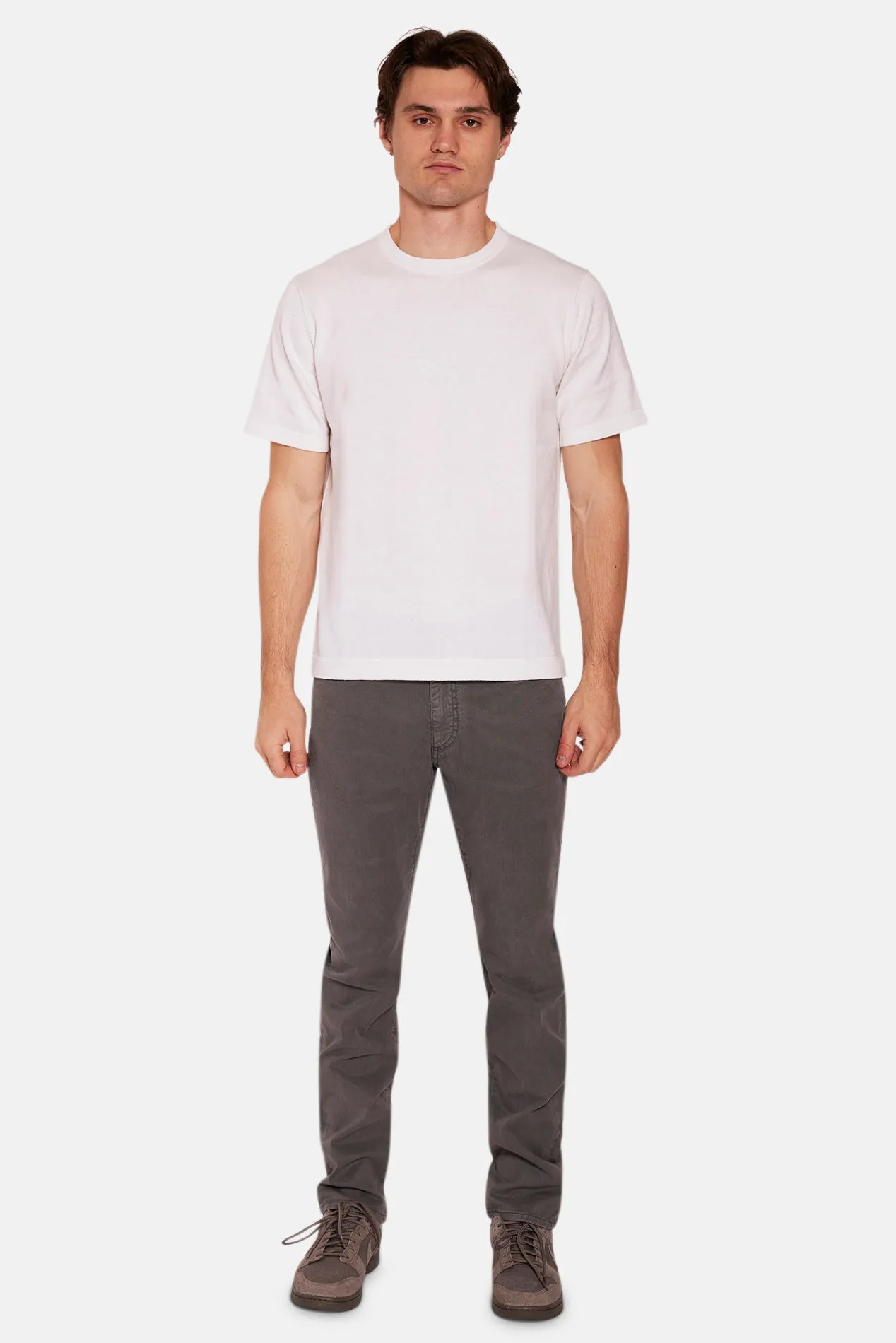 5 Pocket Cotton/Tencel/Silk Trouser Elephant Grey sold by Blue & Cream product image thumbnail 4