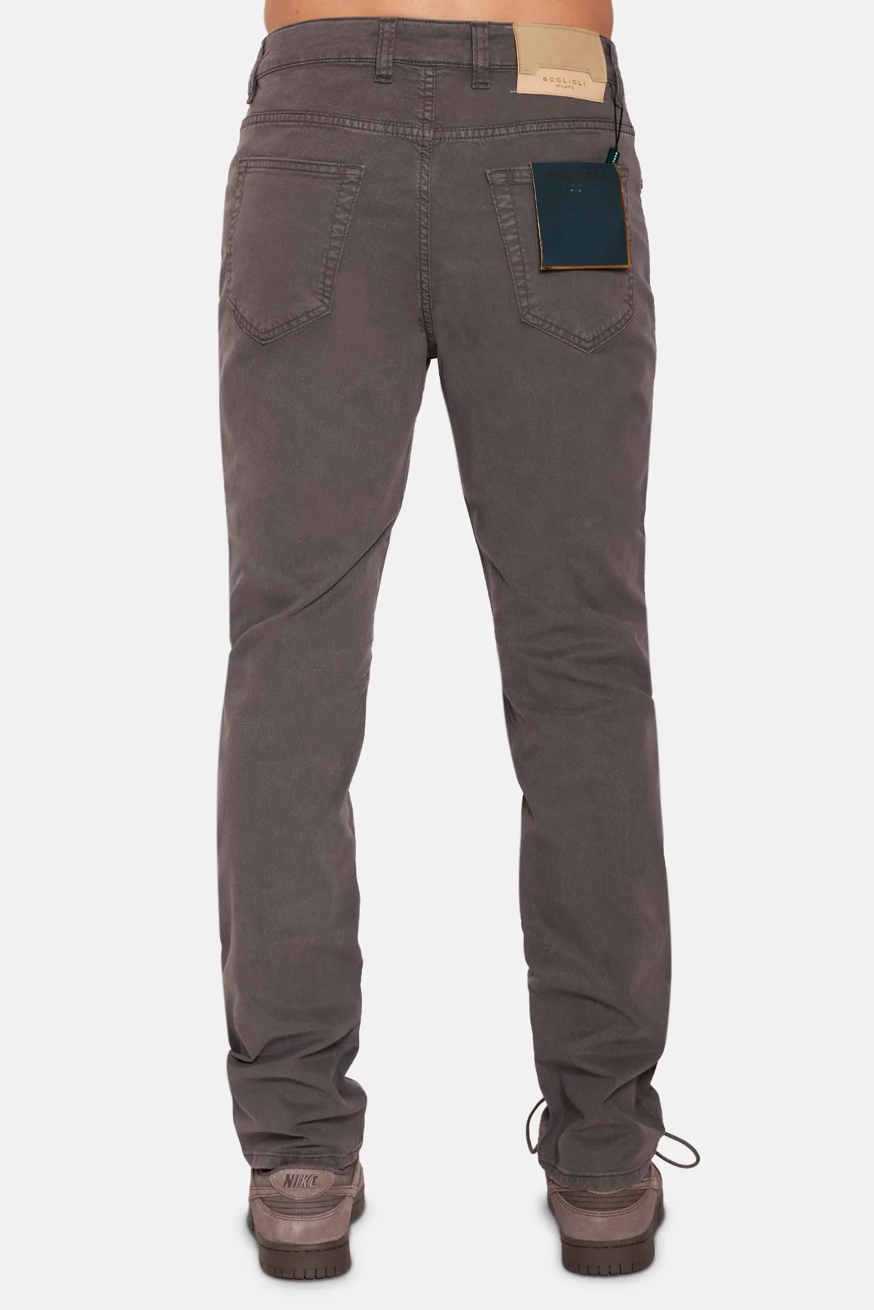 5 Pocket Cotton/Tencel/Silk Trouser Elephant Grey sold by Blue & Cream product image thumbnail 3