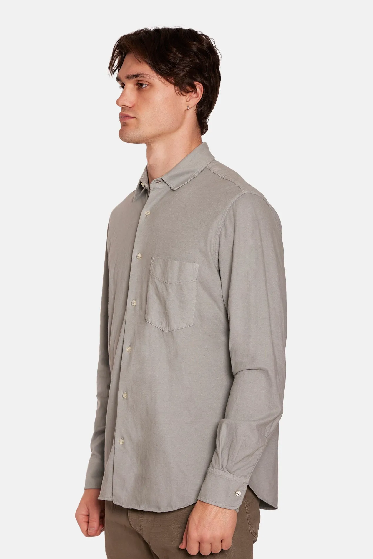 Camicia Jersey Button Up Shirt Soft Sage sold by Blue & Cream product image thumbnail 2