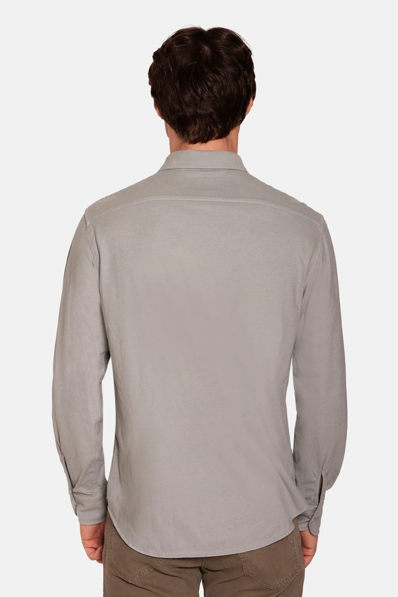 Camicia Jersey Button Up Shirt Soft Sage sold by Blue & Cream product image thumbnail 3