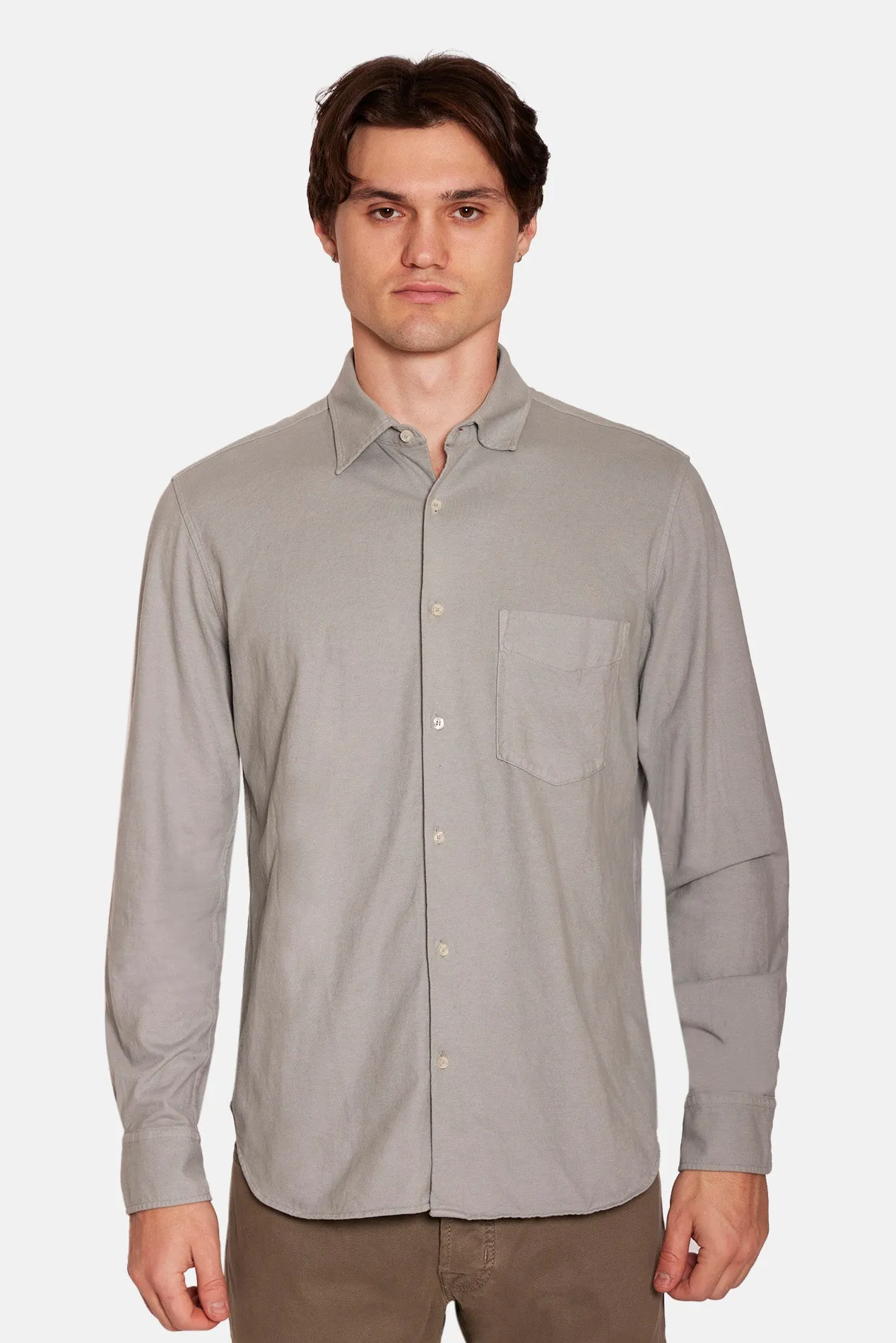 Camicia Jersey Button Up Shirt Soft Sage sold by Blue & Cream