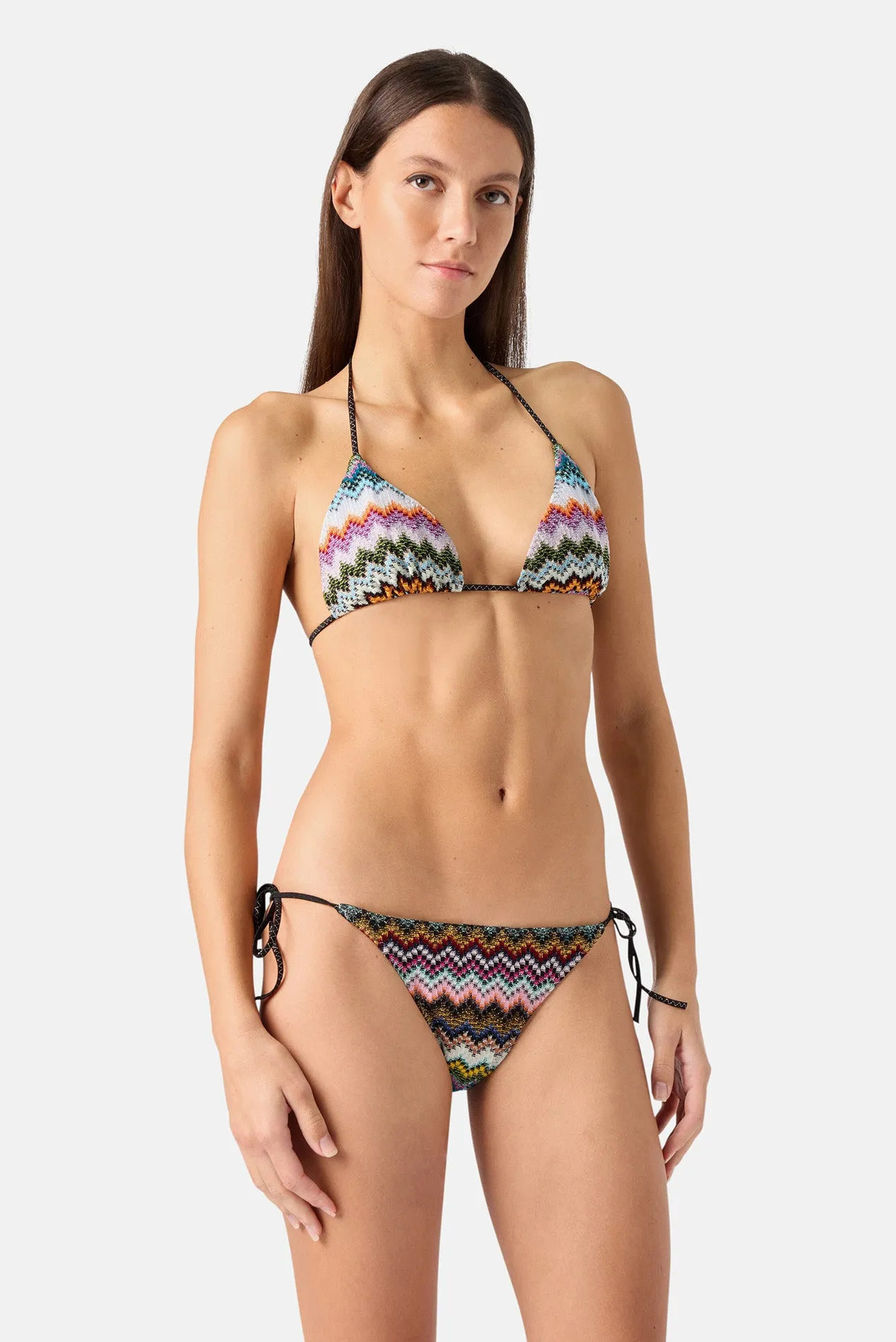 Triangle bikini with pixel-effect zigzag pattern sold by Blue & Cream product image thumbnail 2