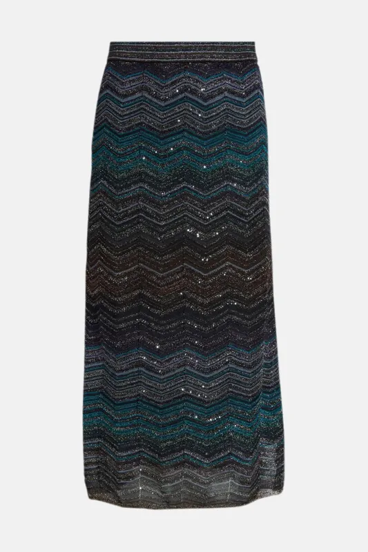 Midi Skirt Dark Blue Tones sold by Blue & Cream