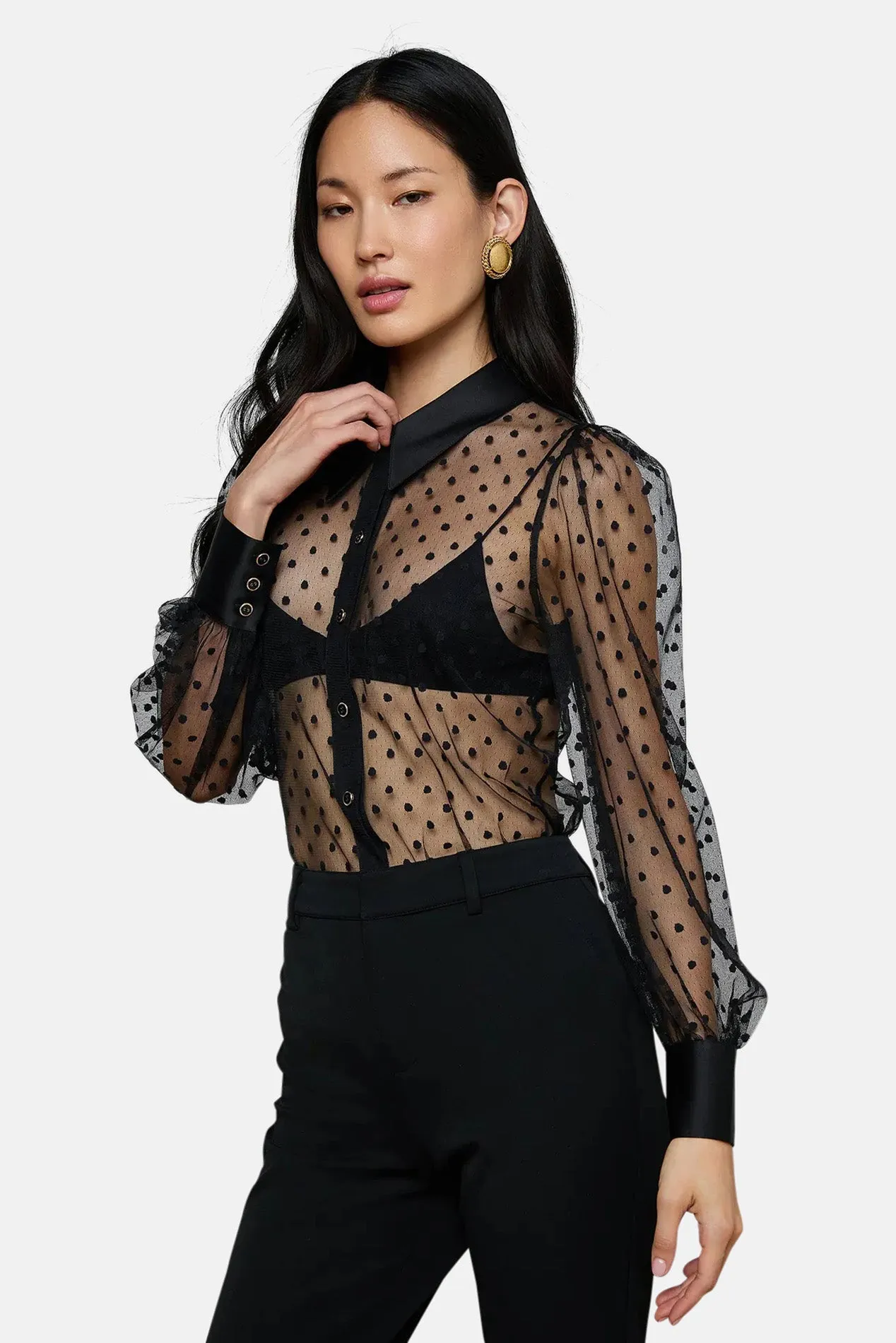 Sophie Long-Sleeved Blouse Black sold by Blue & Cream product image thumbnail 4