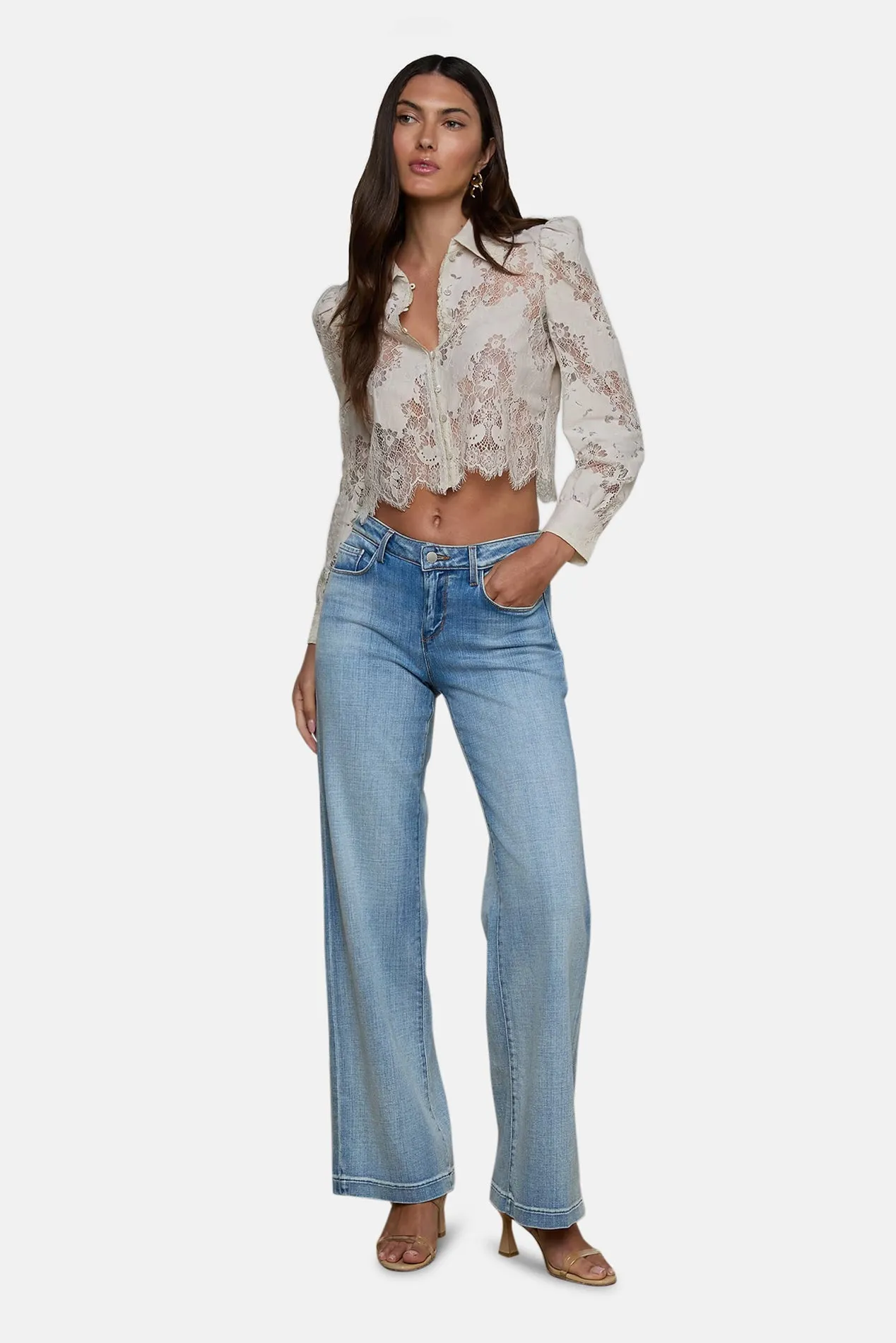 Anita Lace Blouse Champagne sold by Blue & Cream product image thumbnail 5