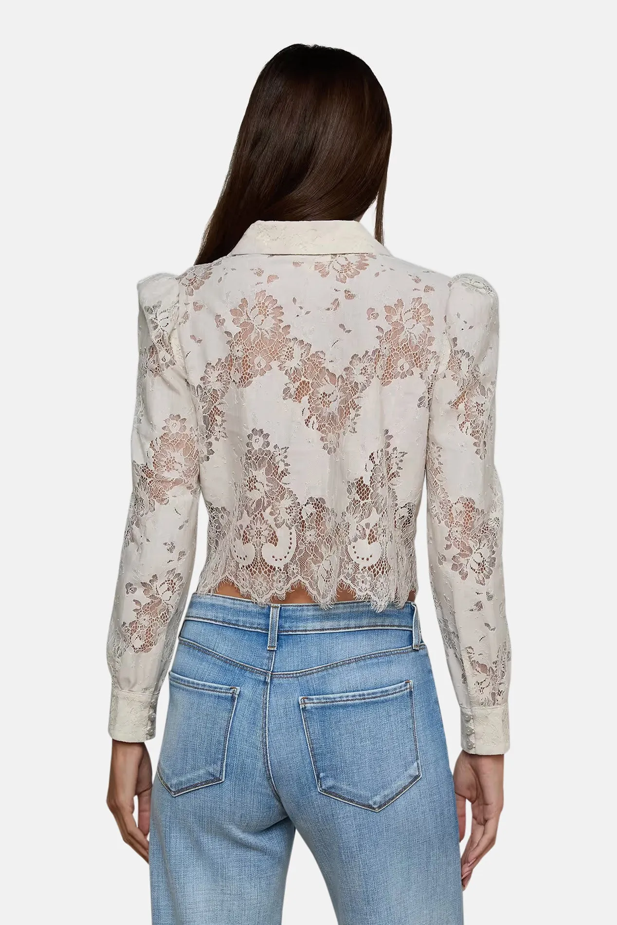 Anita Lace Blouse Champagne sold by Blue & Cream product image thumbnail 3