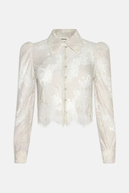 Anita Lace Blouse Champagne sold by Blue & Cream