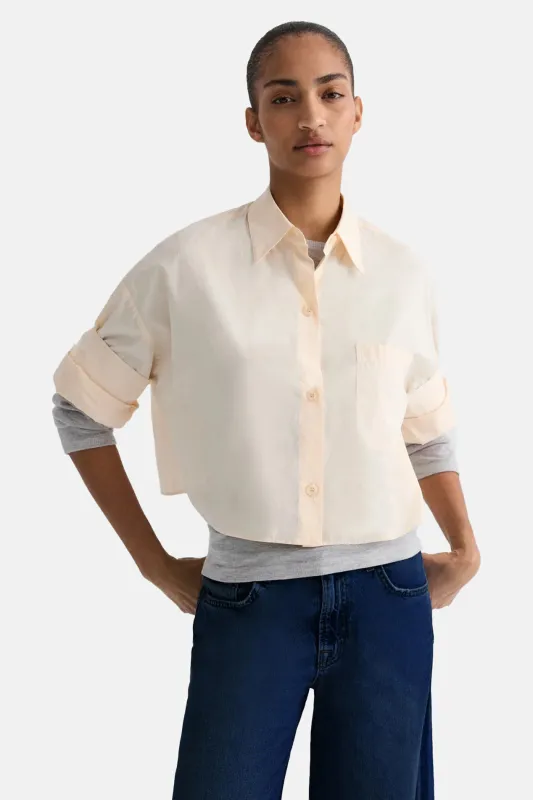 Next Ex Crop Shirt In Flan made by Blue & Cream