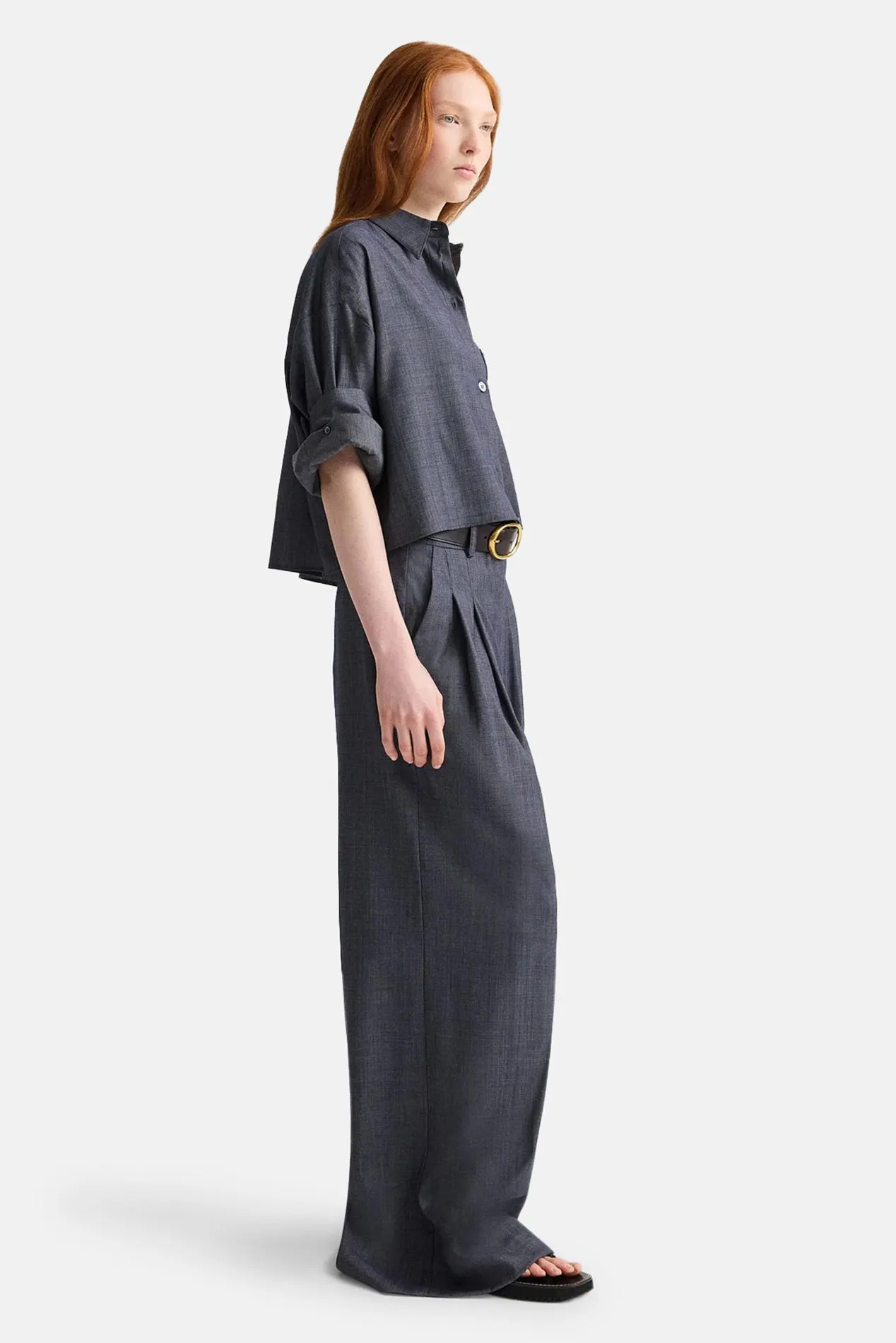 Next Ex Crop Shirt In Medium Indigo sold by Blue & Cream product image thumbnail 3