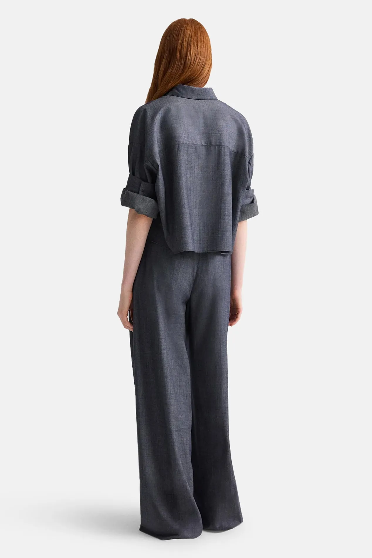 Next Ex Crop Shirt In Medium Indigo sold by Blue & Cream product image thumbnail 4
