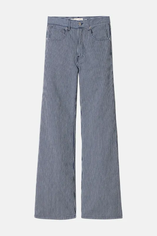 Celia Striped Jean Railroad Stripe Rinse made by Nili Lotan
