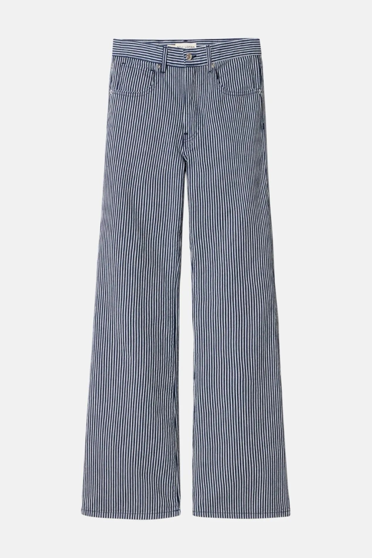 Celia Striped Jean Railroad Stripe Rinse sold by Blue & Cream