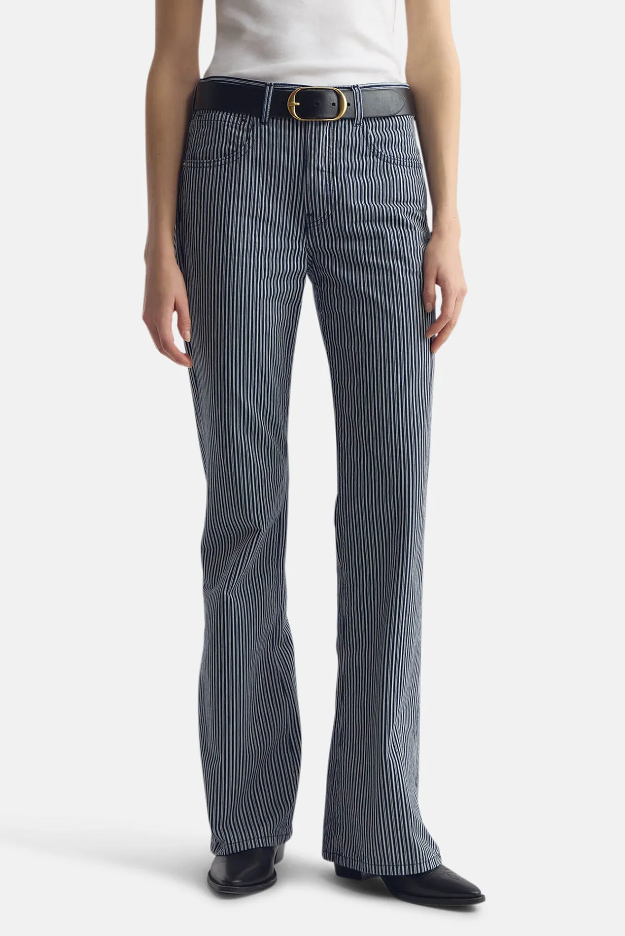 Celia Striped Jean Railroad Stripe Rinse sold by Blue & Cream product image thumbnail 2