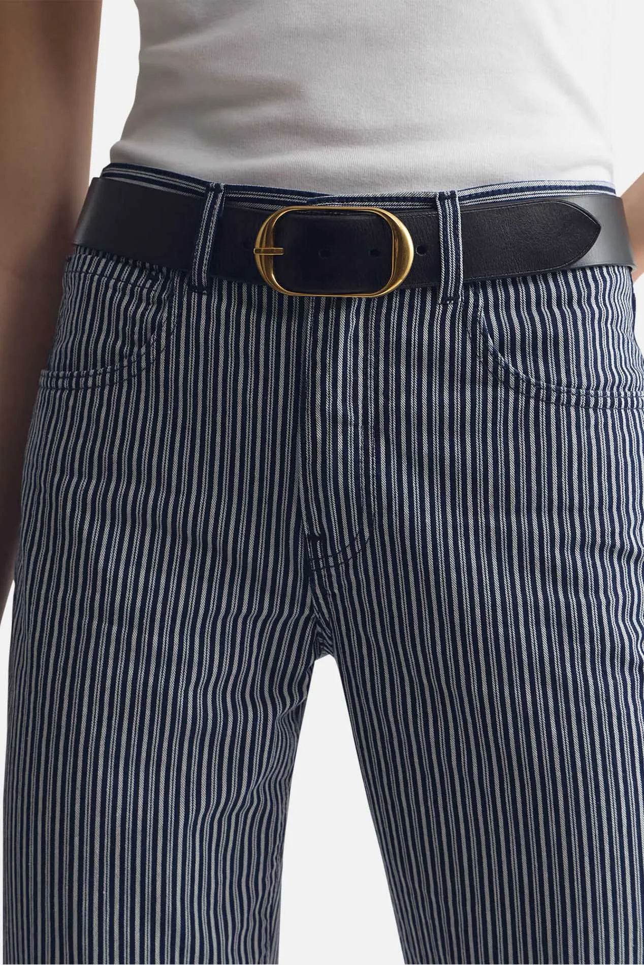 Celia Striped Jean Railroad Stripe Rinse sold by Blue & Cream product image thumbnail 4