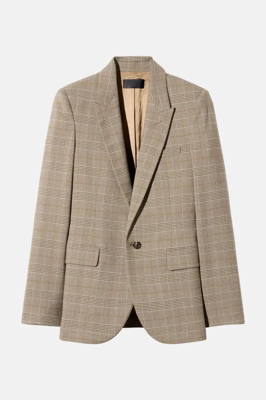 Anabel Tailored Blazer Grey/Ochre Check made by Nili Lotan