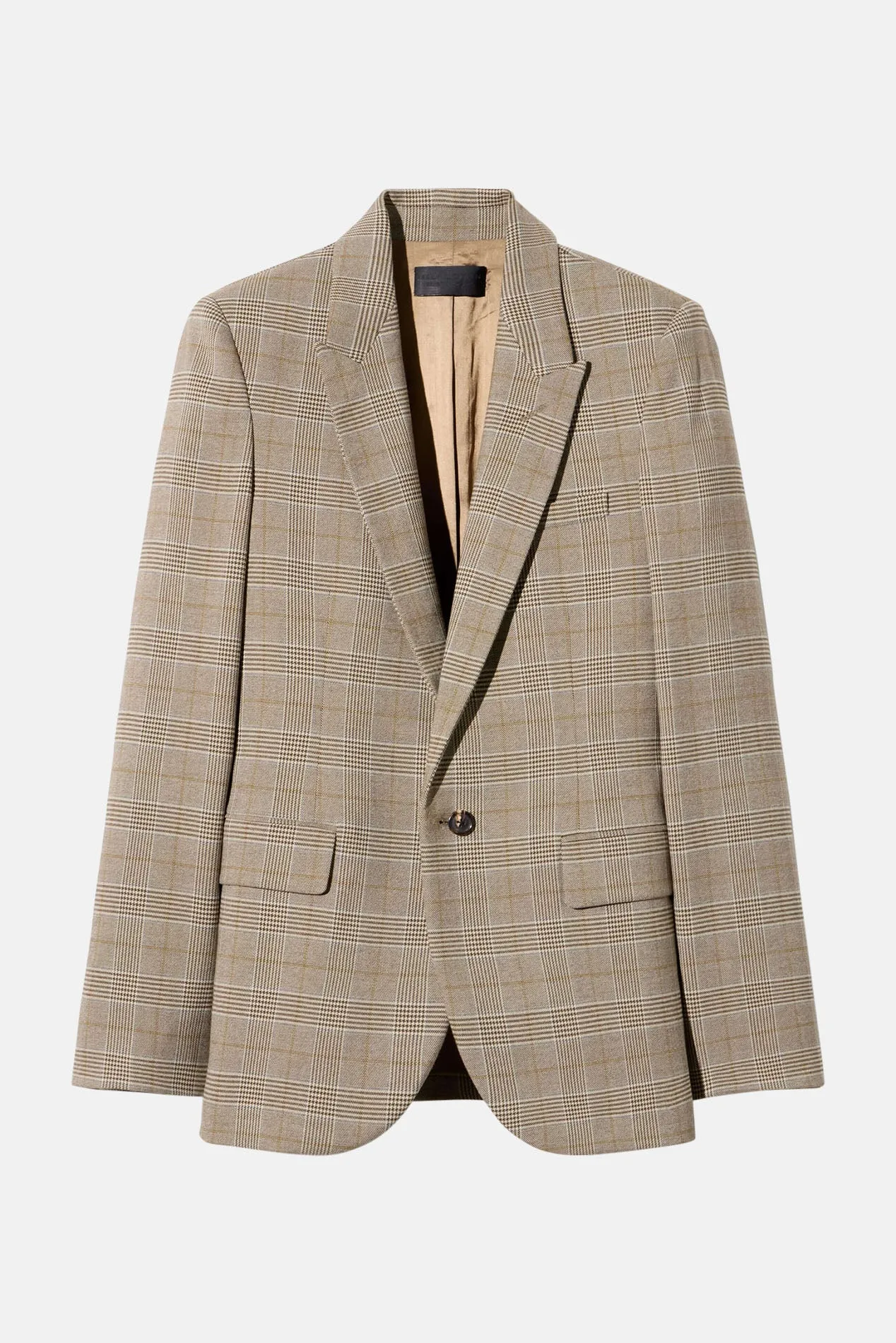 Anabel Tailored Blazer Grey/Ochre Check sold by Blue & Cream