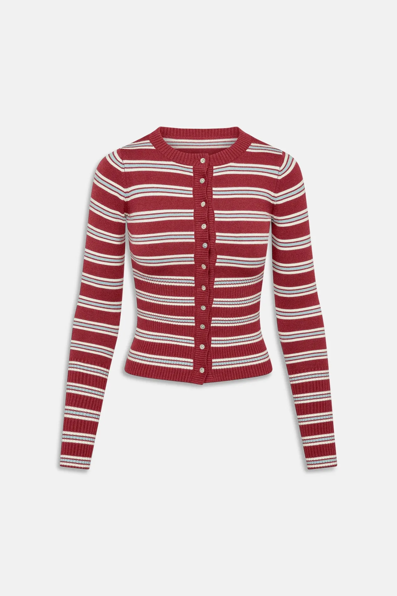 Lenon Button Up Knit Sweater Collegiate Stripe sold by Blue & Cream