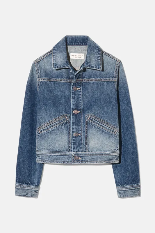 Carly Denim Jacket Simon Wash made by Nili Lotan